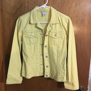 Cabi yellow denim jacket